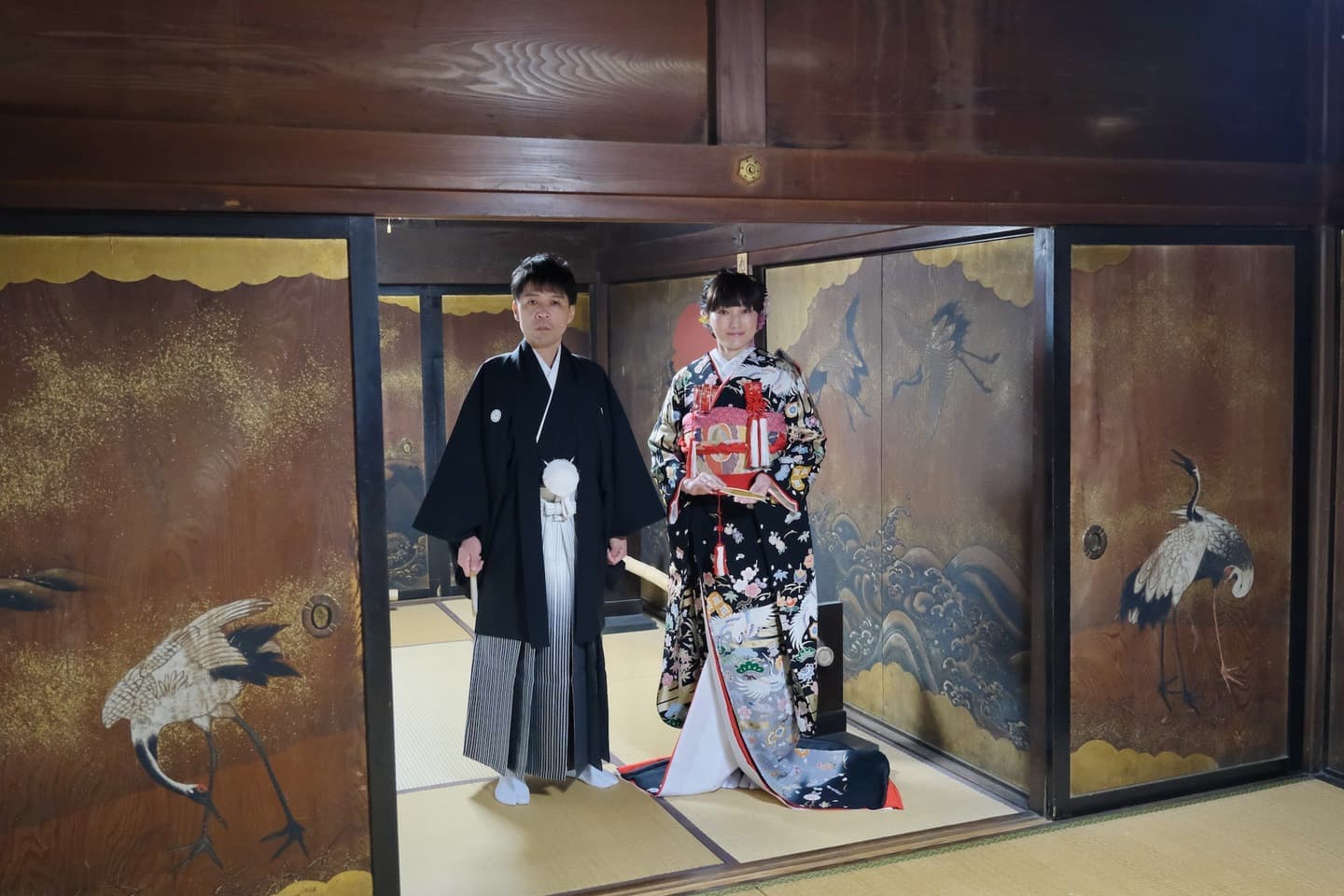 玉置神社で結婚式の花嫁
