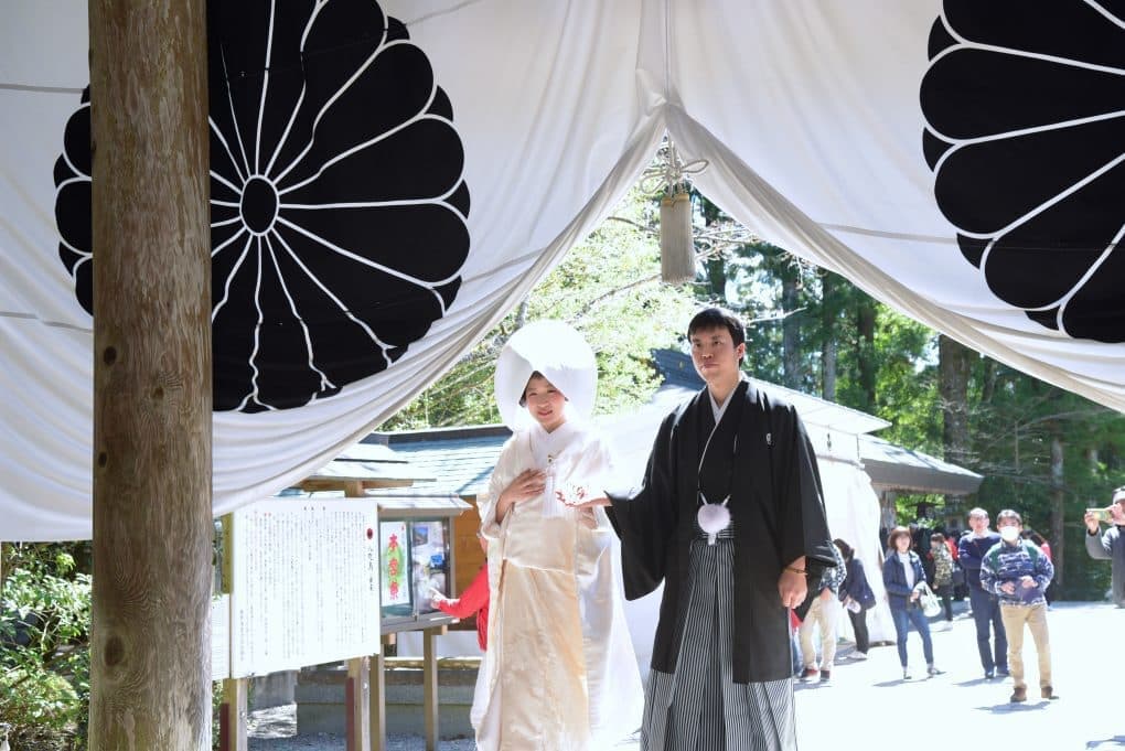 熊野本宮大社で結婚式の写真