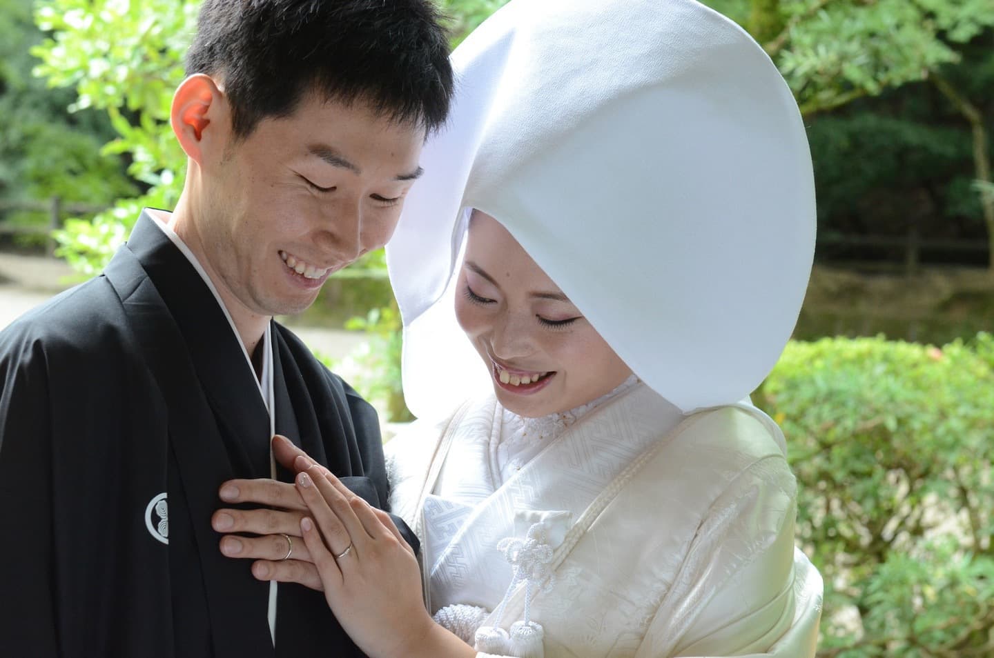 石上神宮で結婚式の花嫁