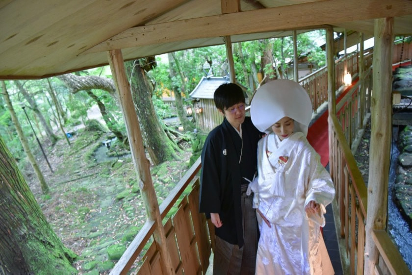 春日大社の結婚式の花嫁