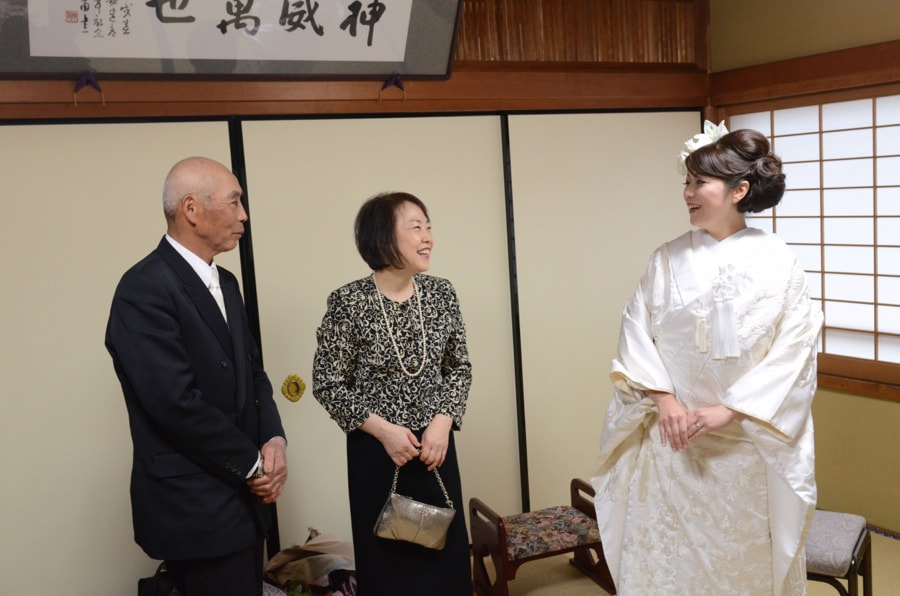 吉田神社で結婚式の写真