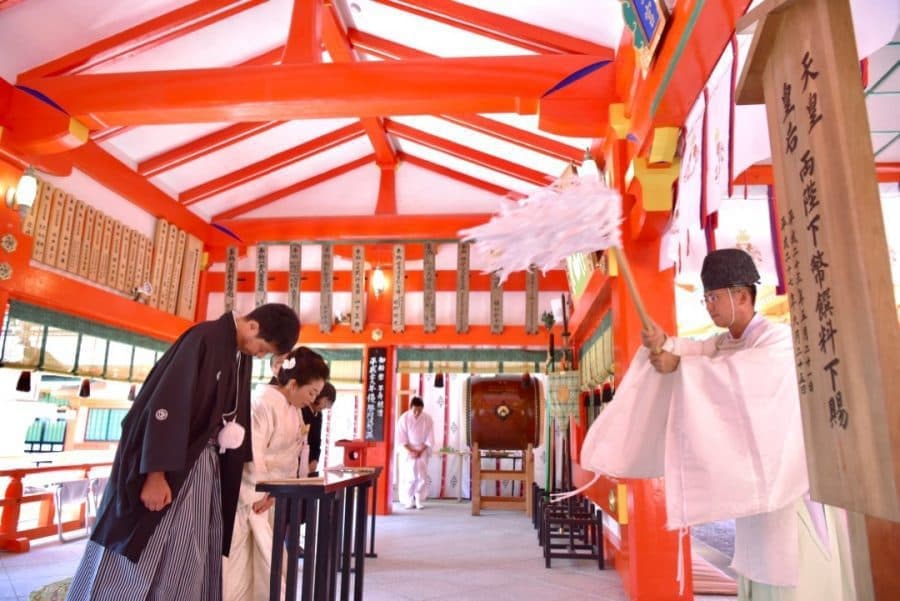熊野速玉大社の神前結婚式の写真