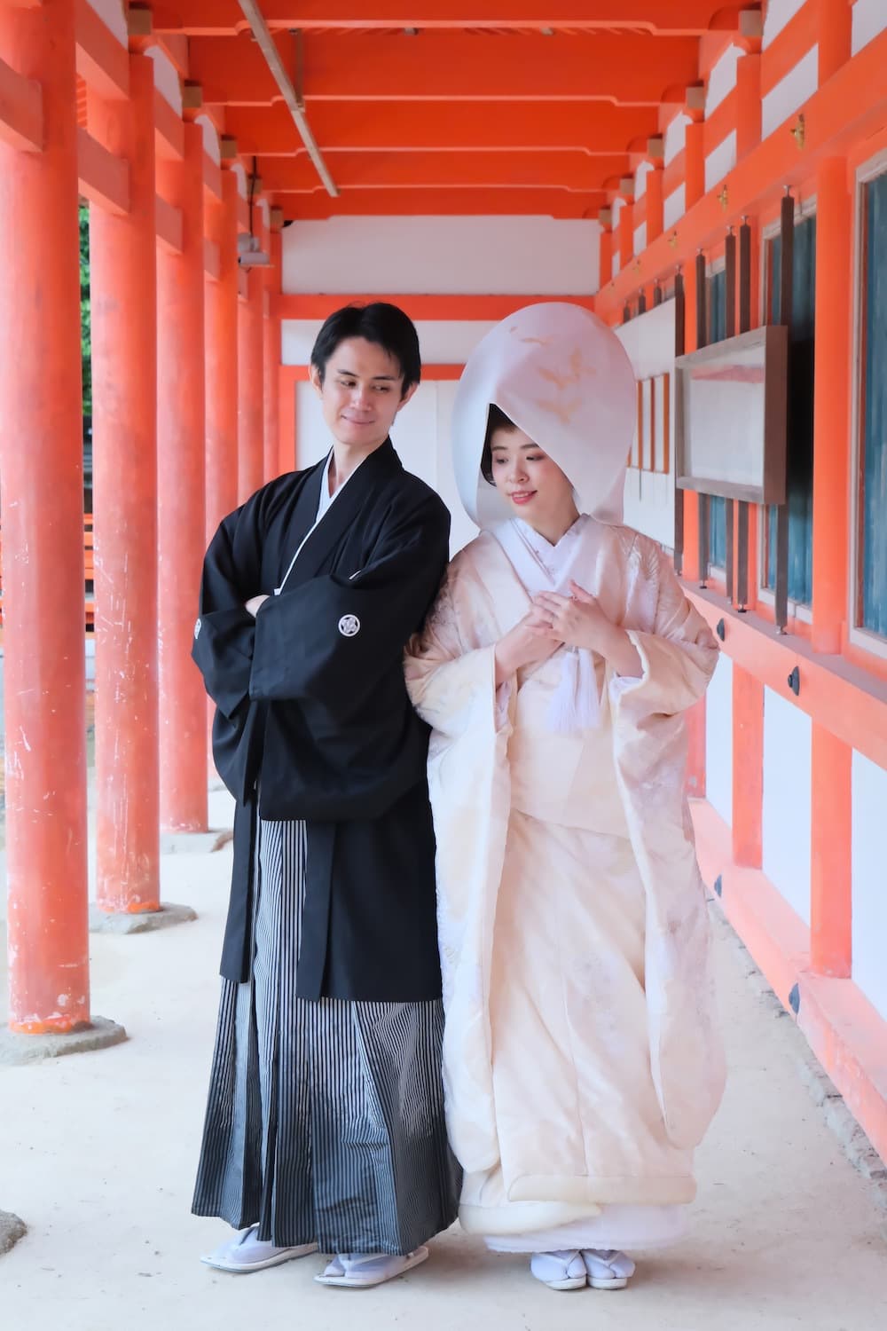 京都下鴨神社での結婚式写真