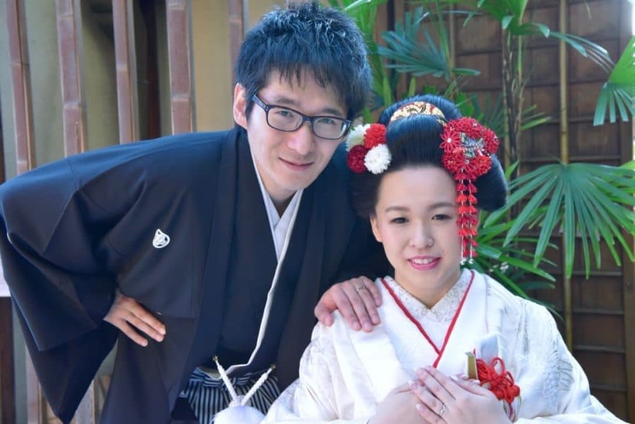 大神神社の結婚式で地毛で日本髪の花嫁