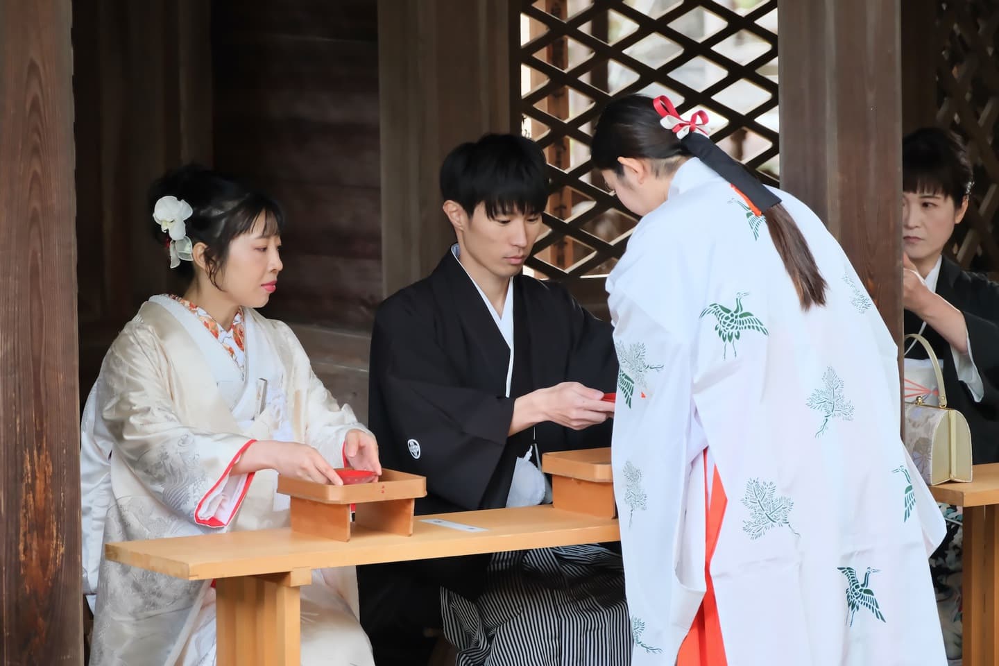 伊太祁曽神社での結婚式の花嫁の写真