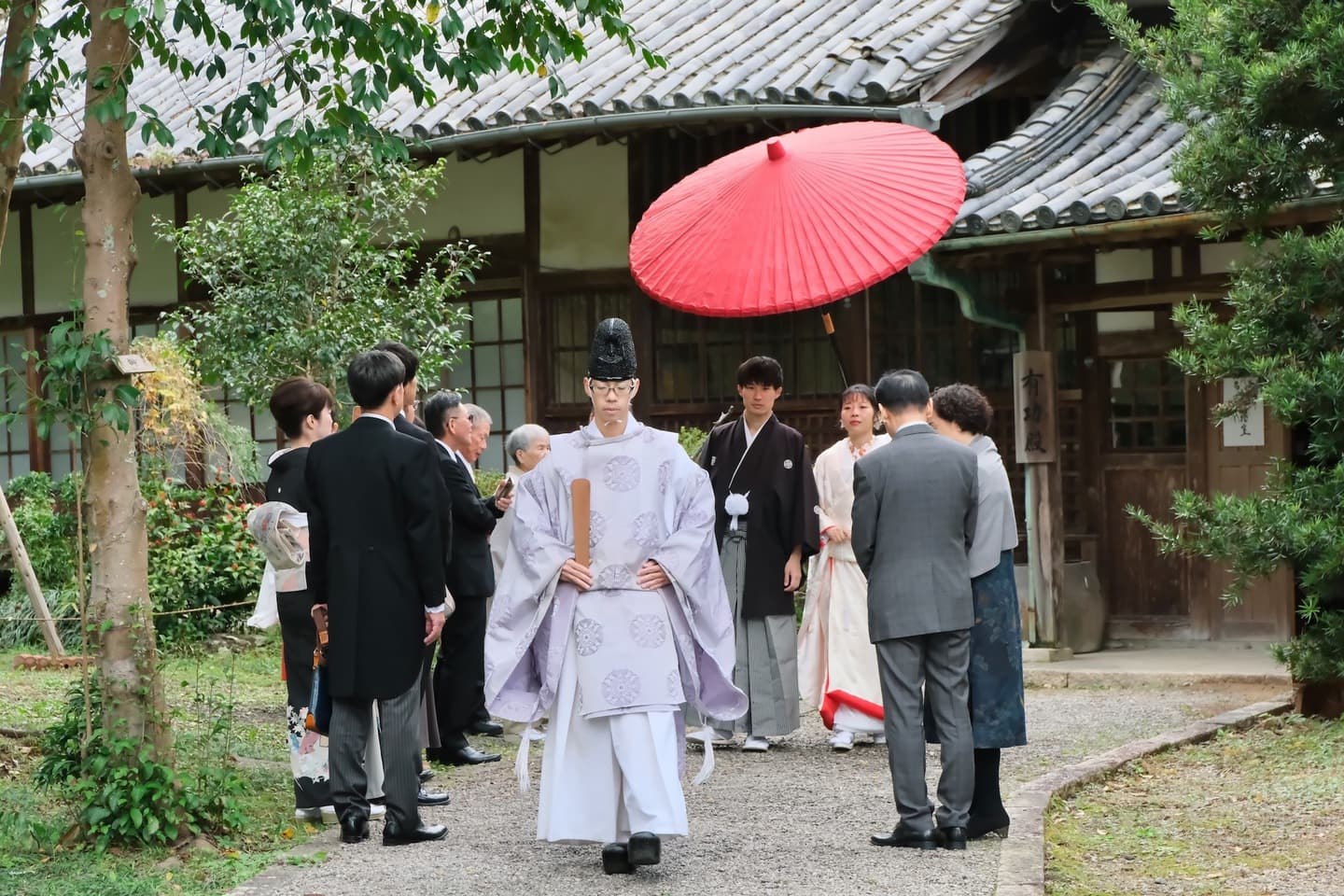 伊太祁曽神社での結婚式の花嫁の写真