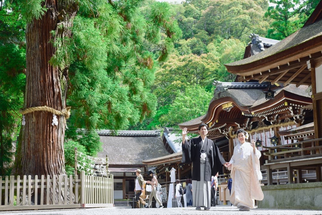 大神神社で白無垢の結婚式写真
