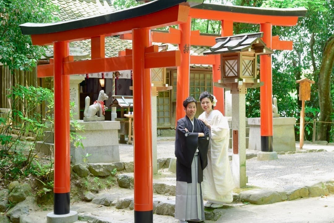大神神社で白無垢の結婚式写真
