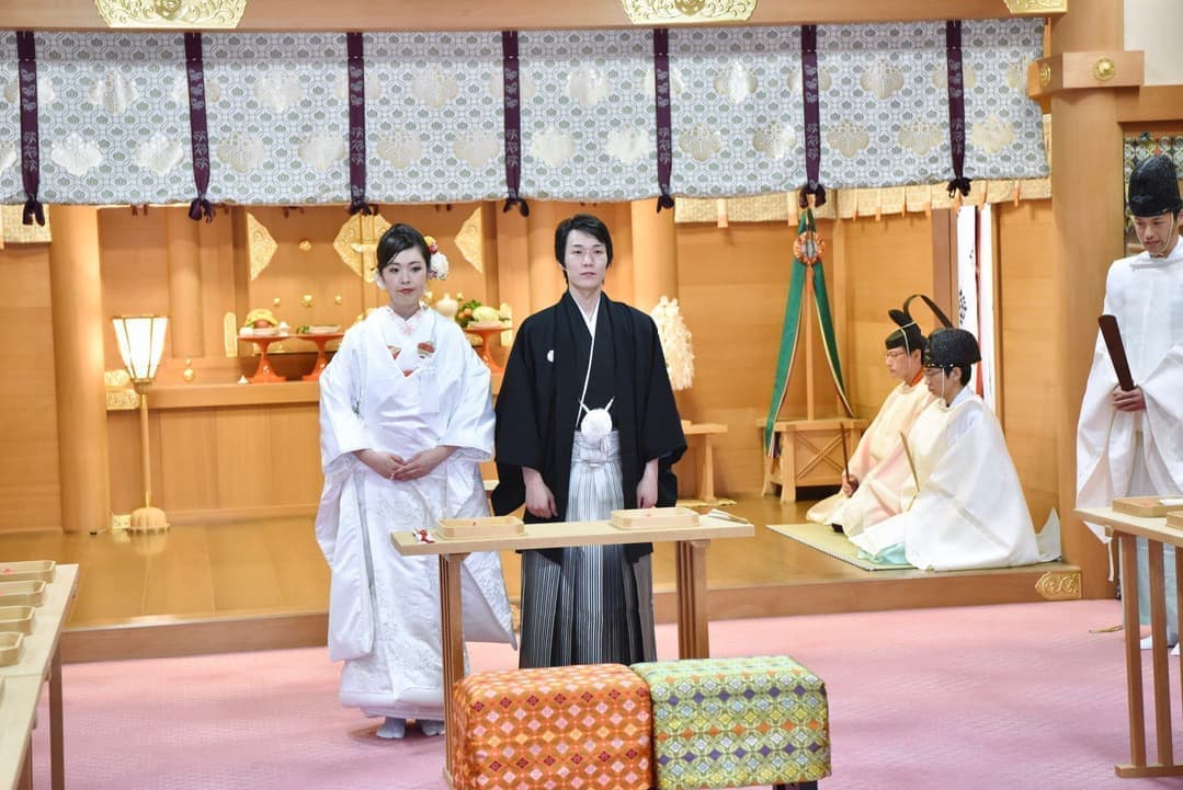 大神神社での神前結婚式の写真