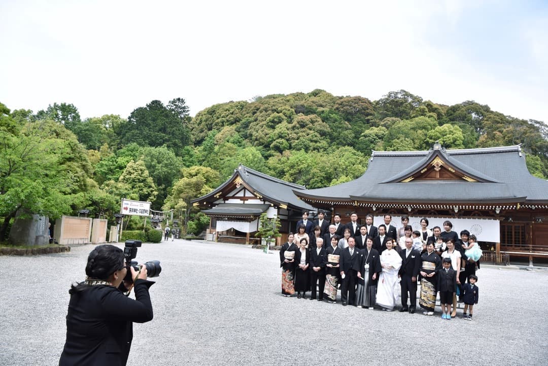 大神神社での神前結婚式の写真