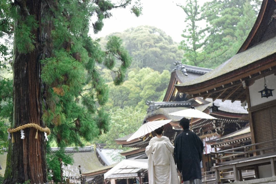大神神社で白無垢の結婚式写真
