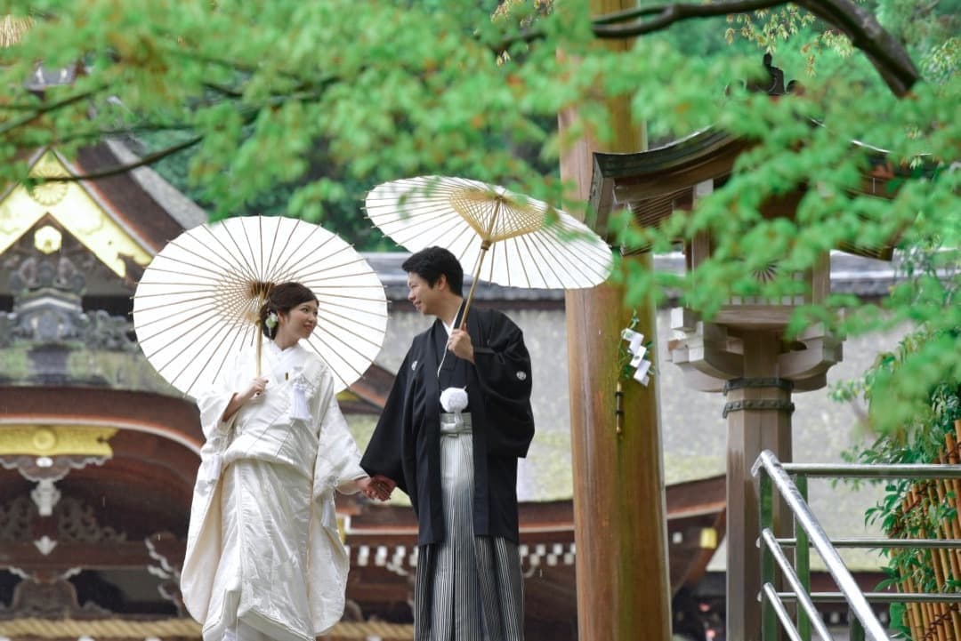 大神神社で白無垢の結婚式写真