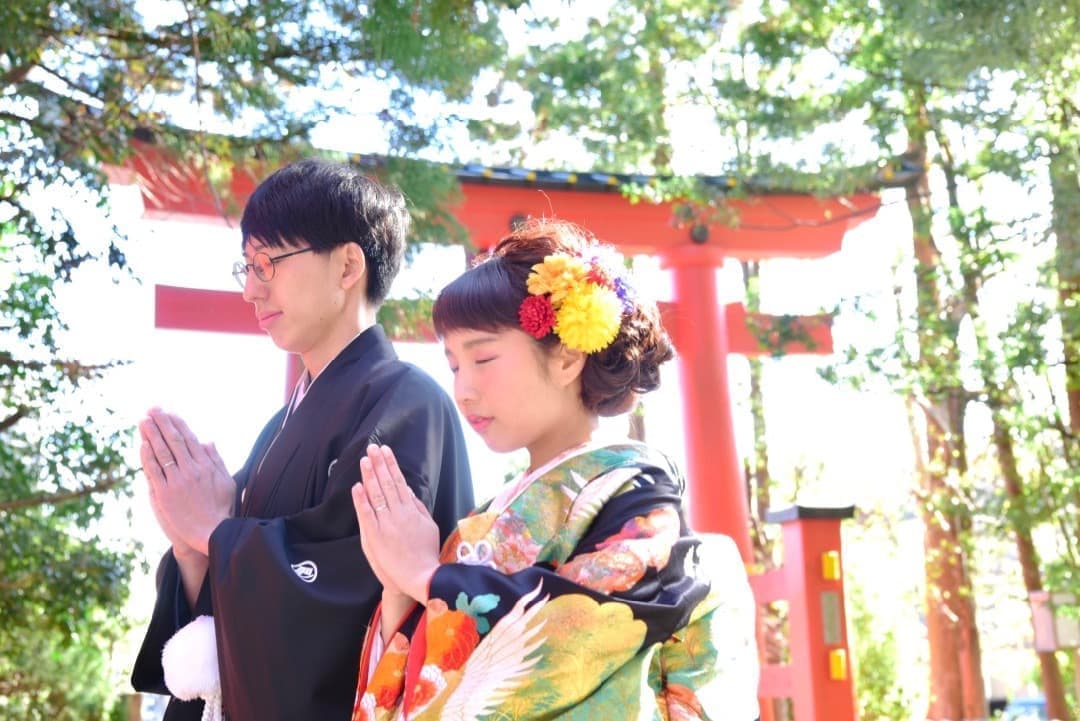熊野速玉大社の神前結婚式の写真