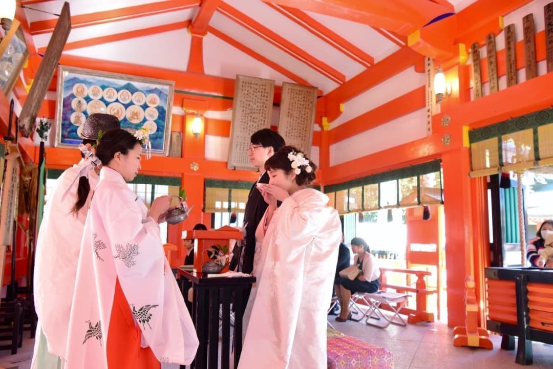 熊野速玉大社の神前結婚式の写真