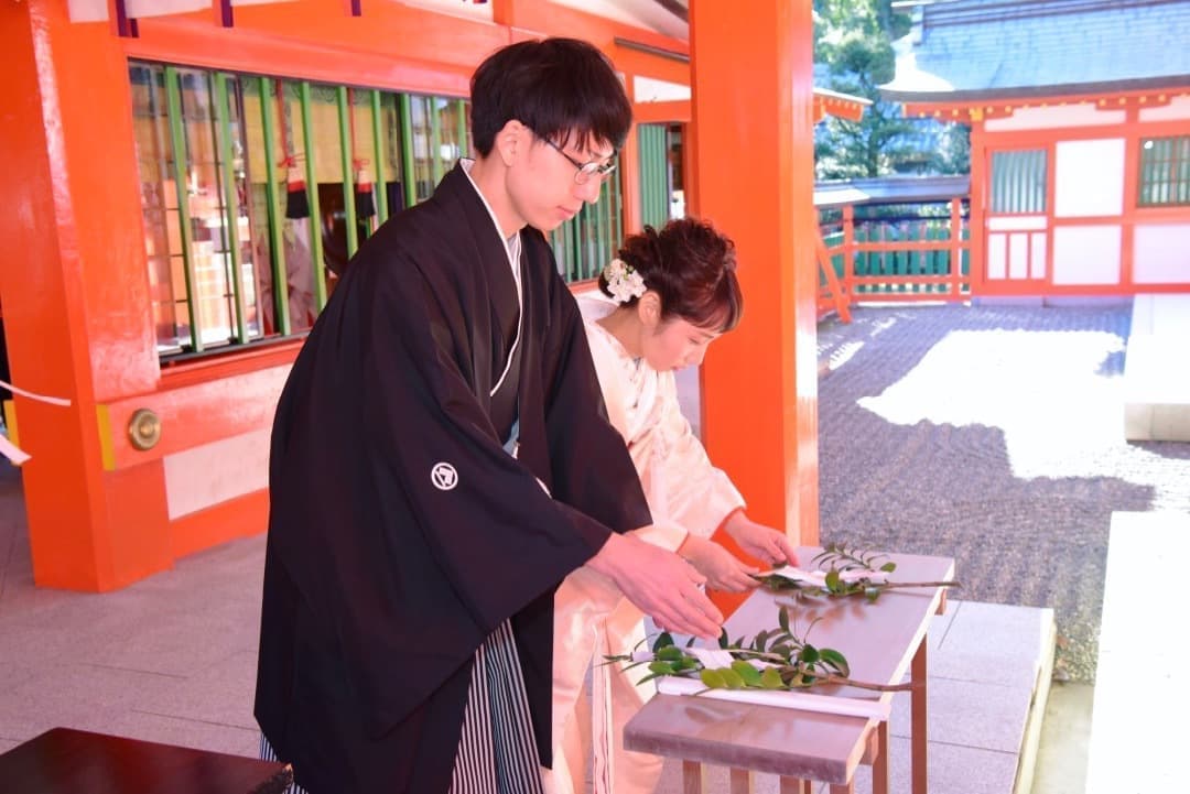 熊野速玉大社の神前結婚式の写真