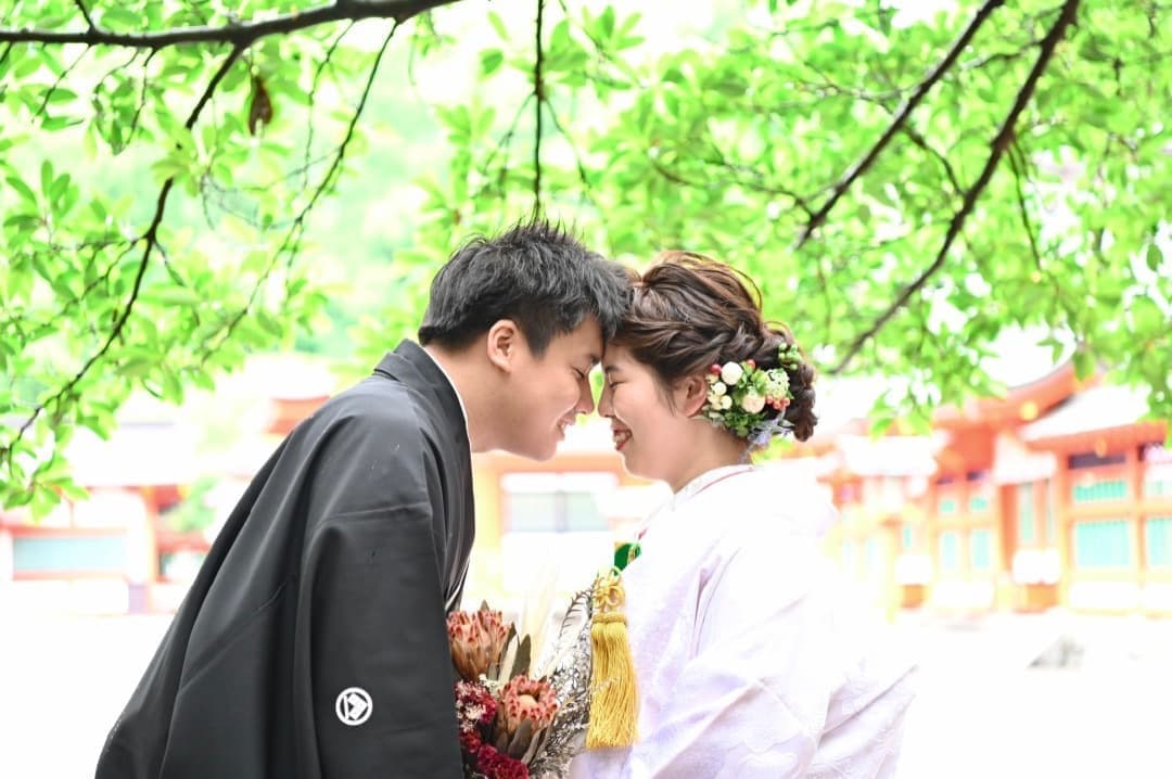 熊野速玉大社の神前結婚式の写真