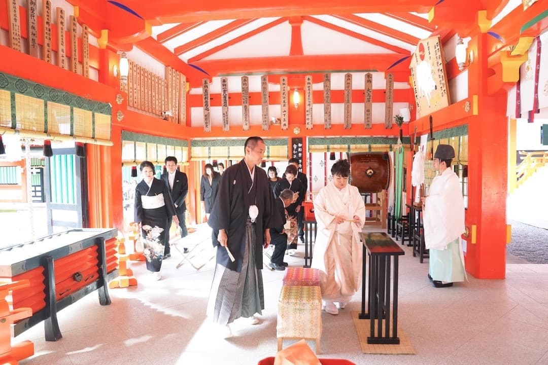 熊野速玉大社で神前結婚式の写真