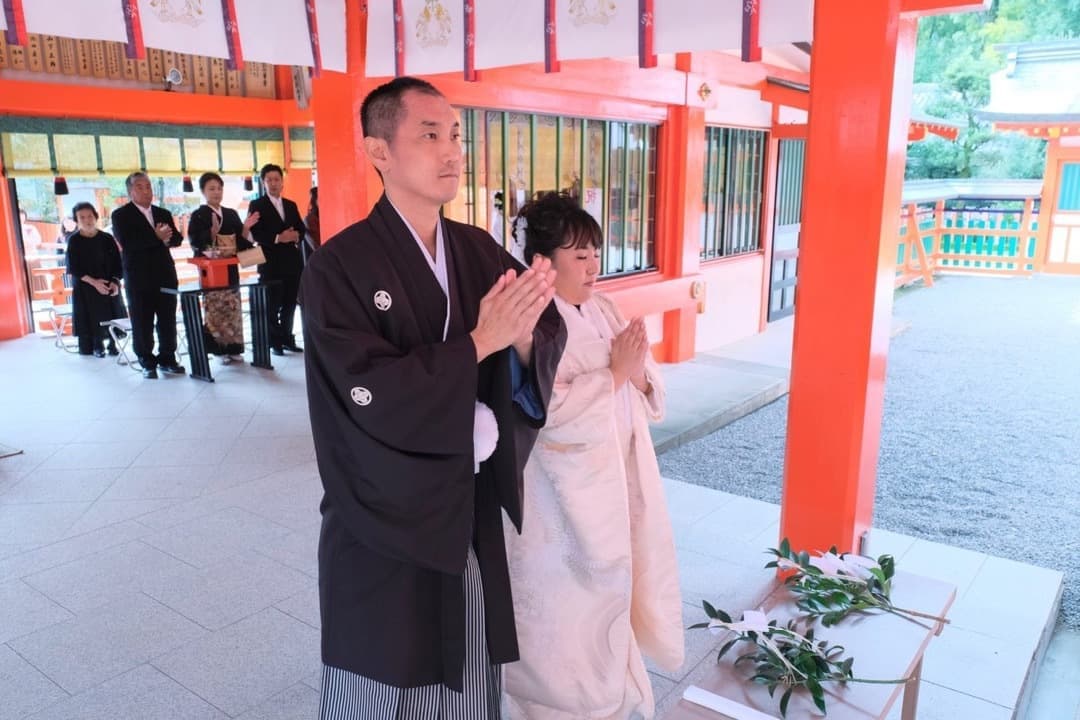 熊野速玉大社で神前結婚式の写真