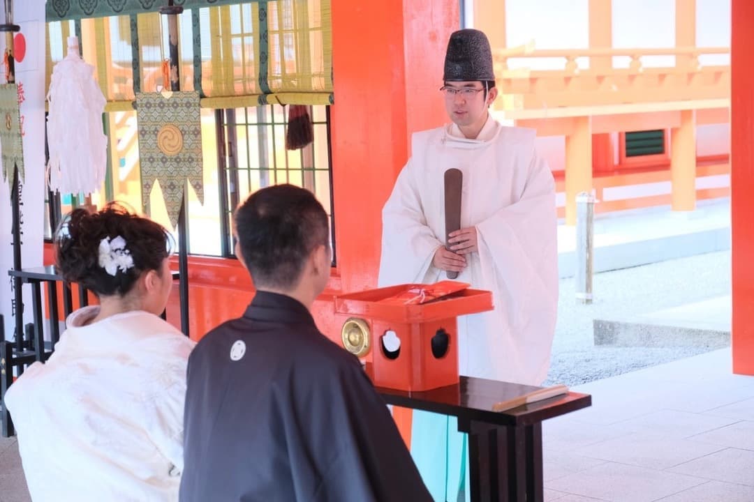 熊野速玉大社で神前結婚式の写真