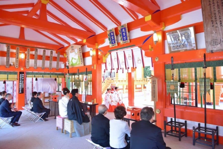 熊野速玉大社の神前結婚式の写真