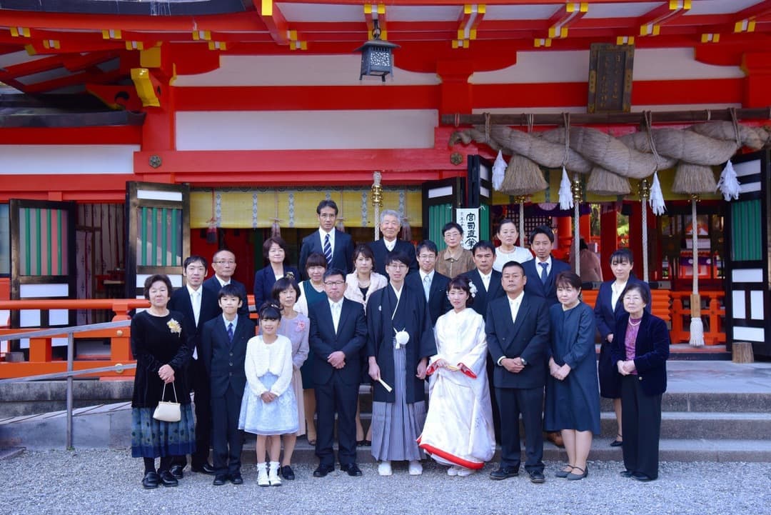 熊野速玉大社で結婚式の花嫁