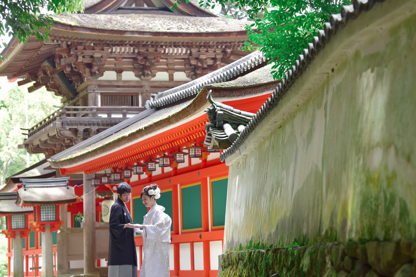 石上神宮で結婚式写真