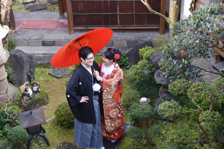 大神神社で結婚式の花嫁