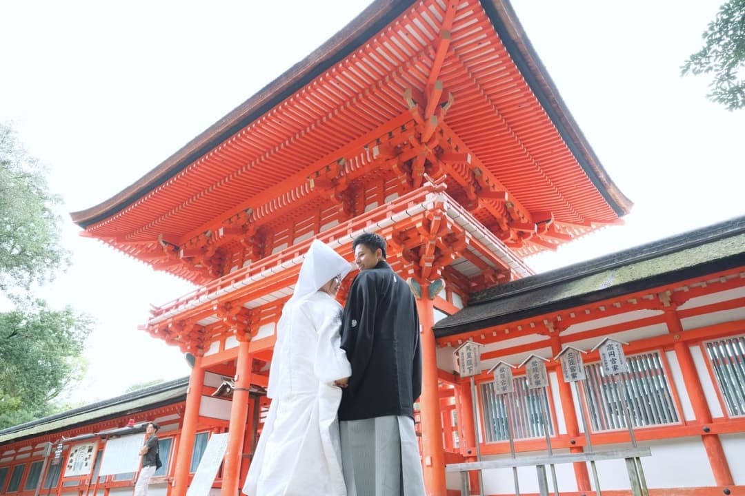 下鴨神社の結婚式の花嫁