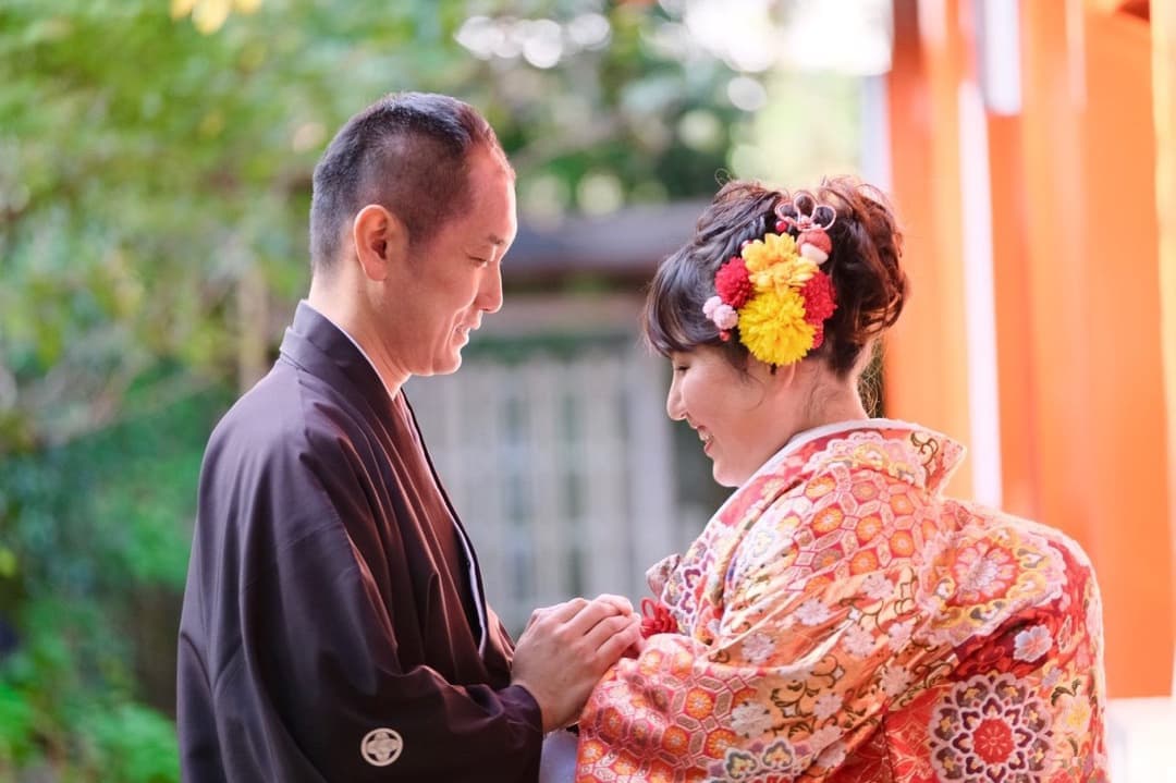 熊野速玉大社で結婚式の花嫁