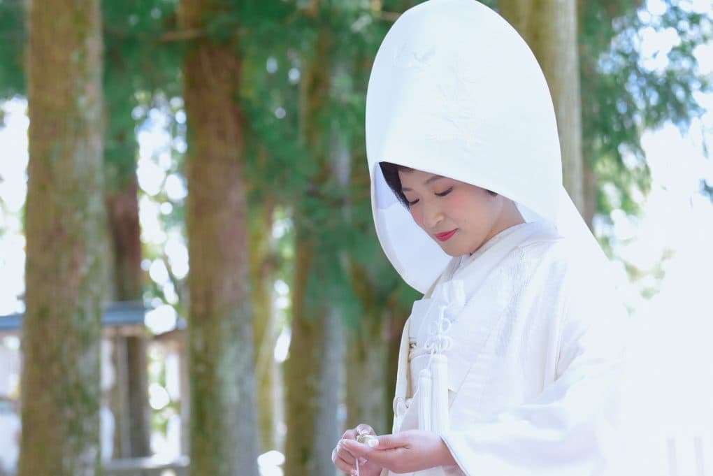 熊野本宮大社で神前結婚式の写真