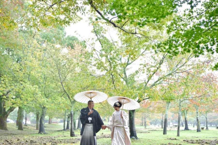 神社で結婚式の花嫁
