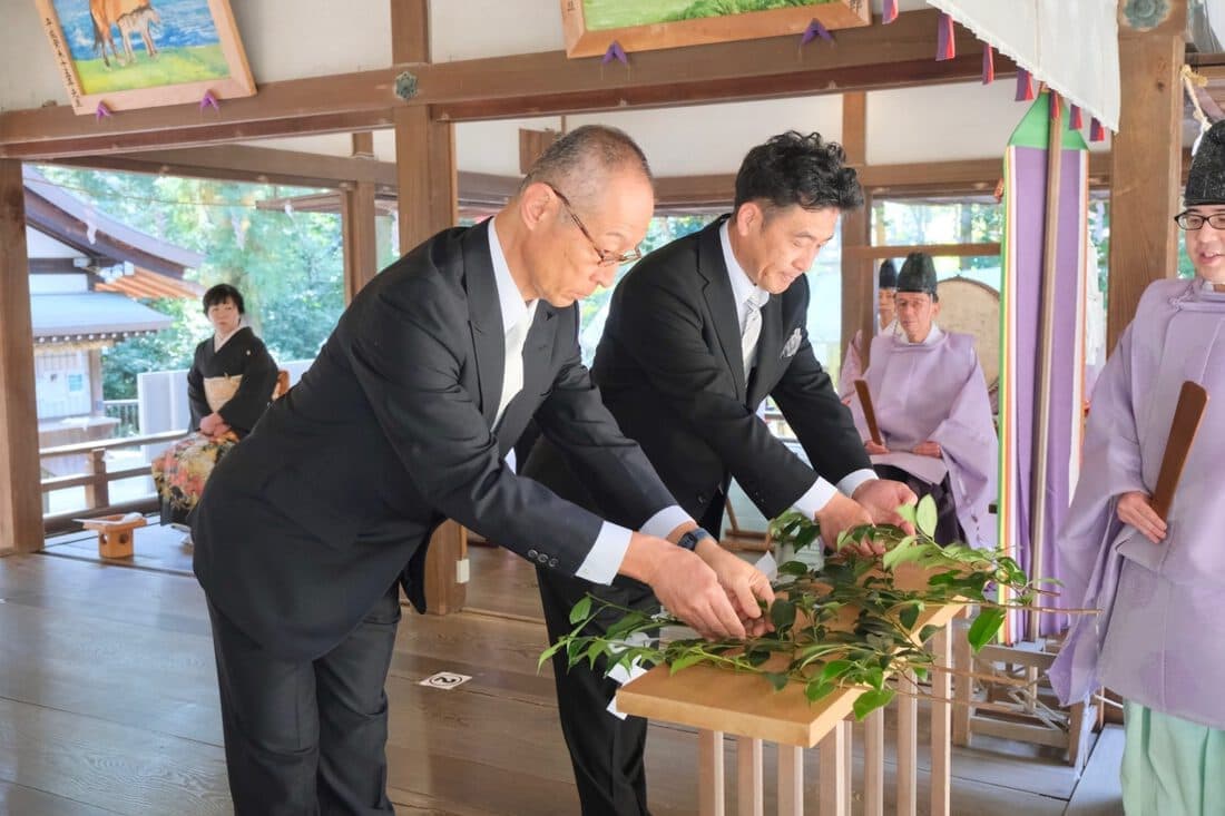 往馬大社の結婚式の写真