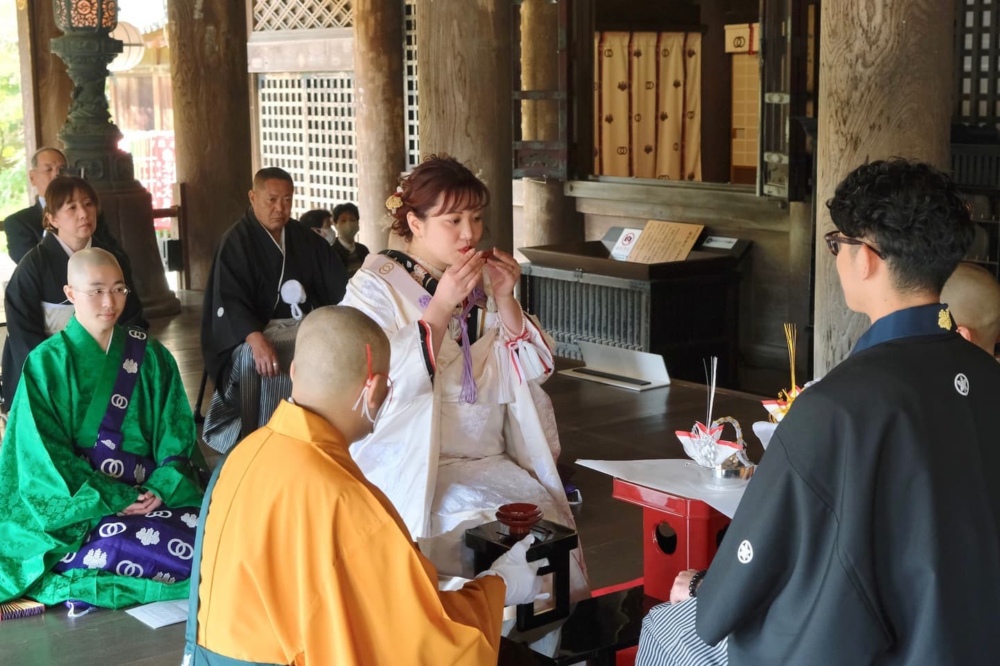 長谷寺で白無垢で結婚式の花嫁