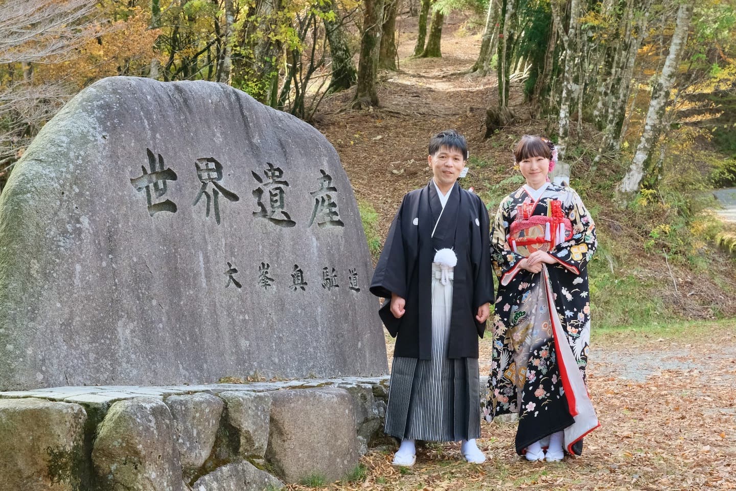 玉置神社で結婚式の花嫁
