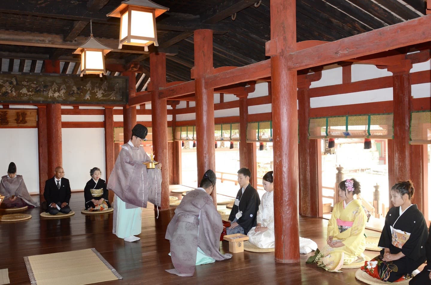 石上神宮で結婚式の花嫁