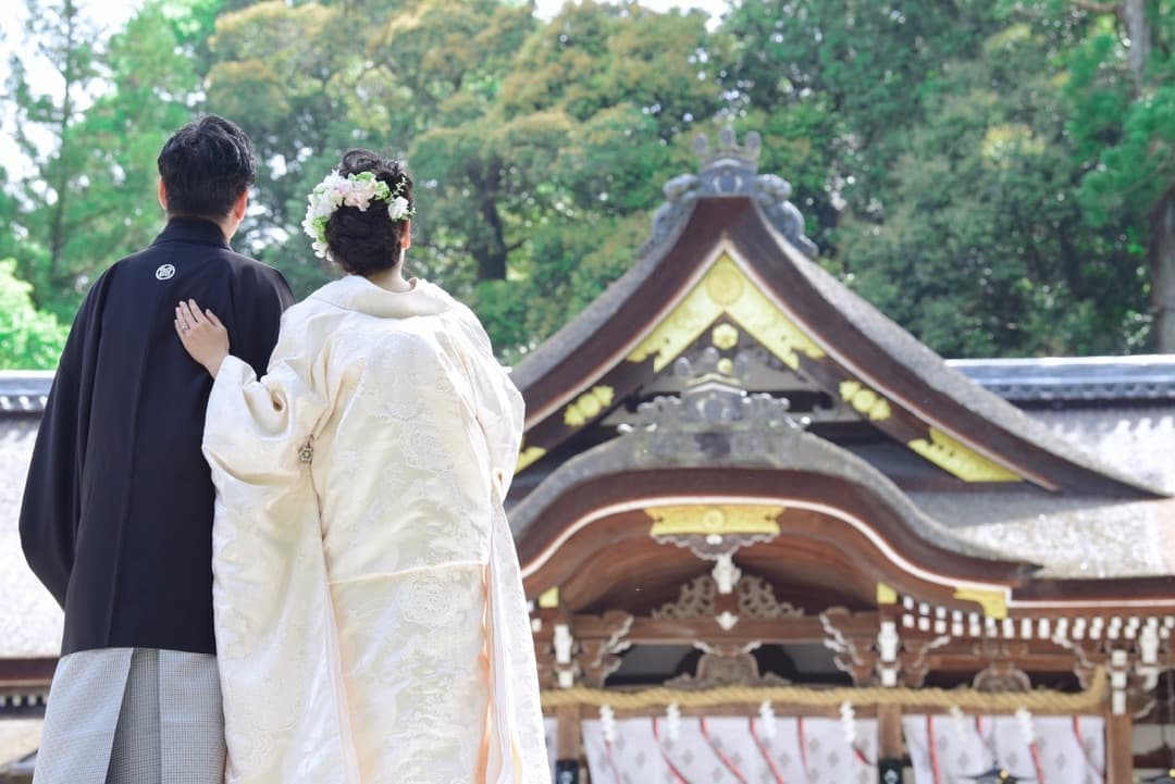 大神神社で白無垢の結婚式写真