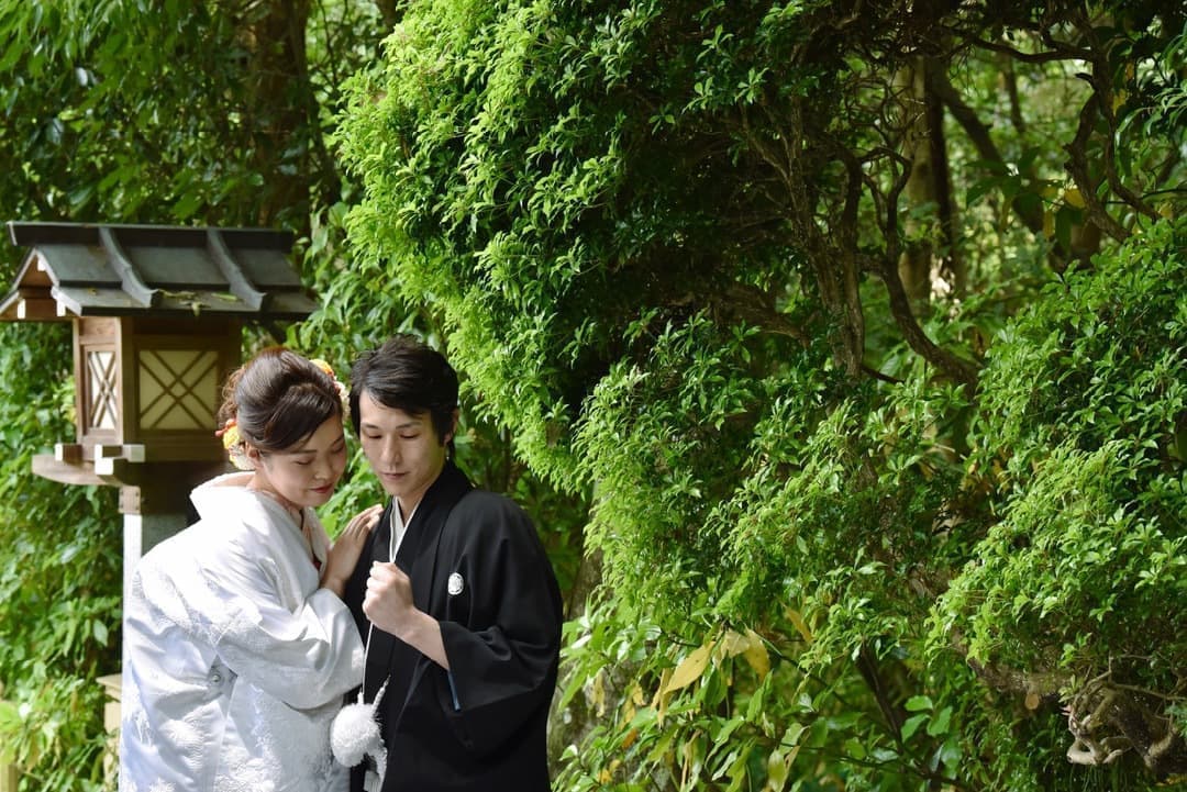 大神神社での神前結婚式の写真