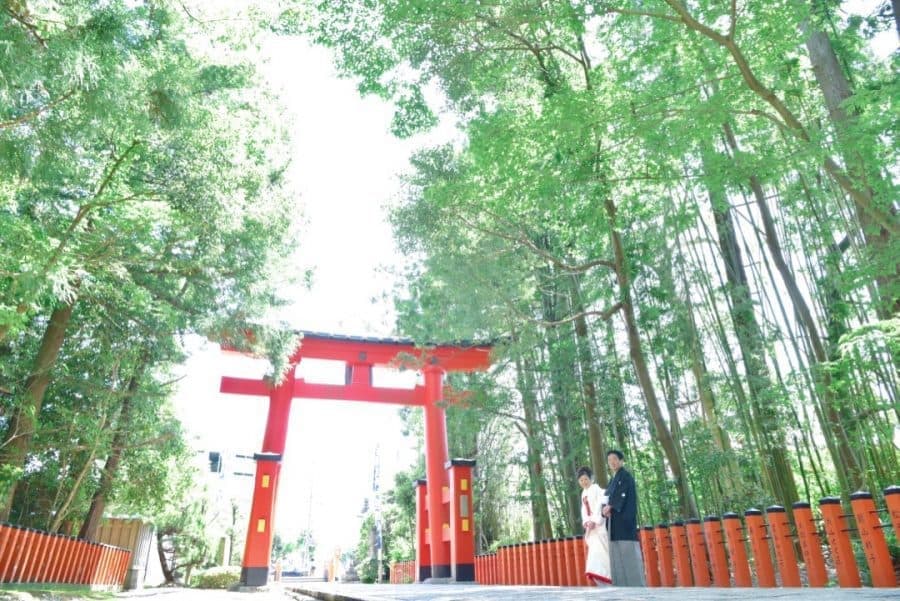 熊野速玉大社の結婚式の花嫁