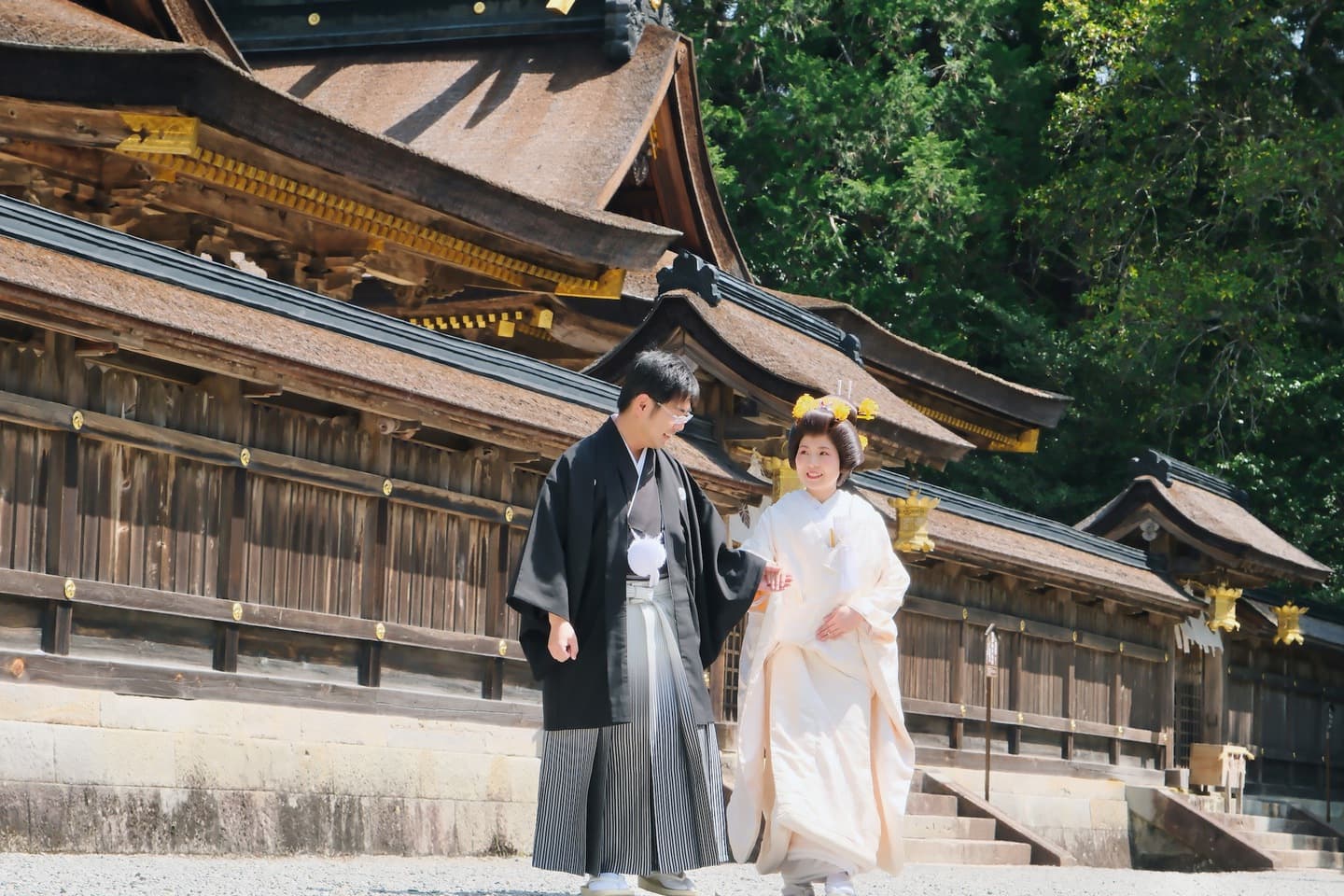 熊野本宮大社での結婚式の写真