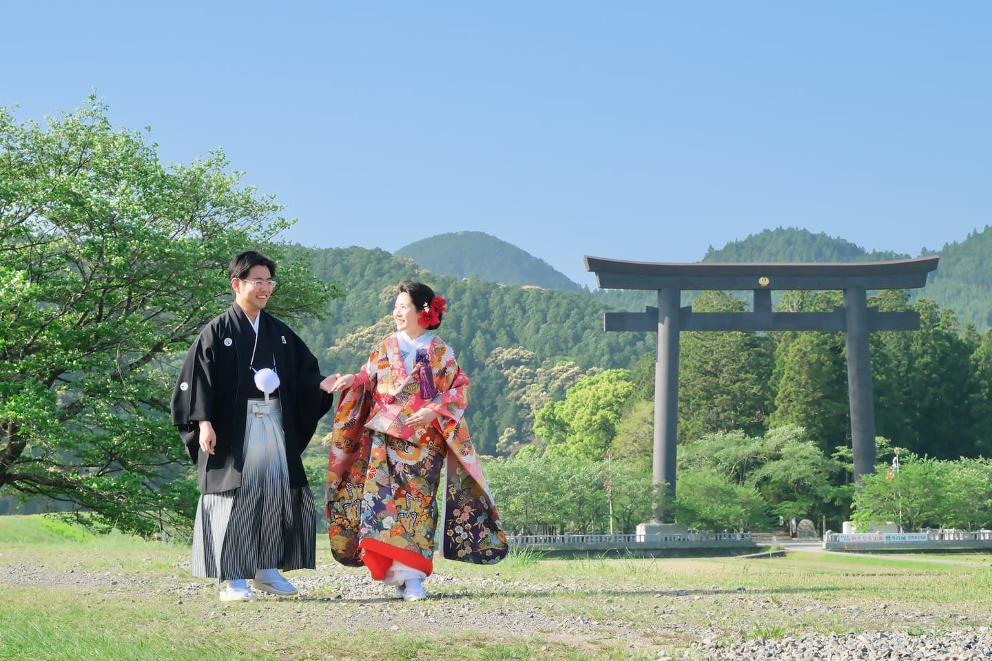 熊野本宮大社での結婚式の写真