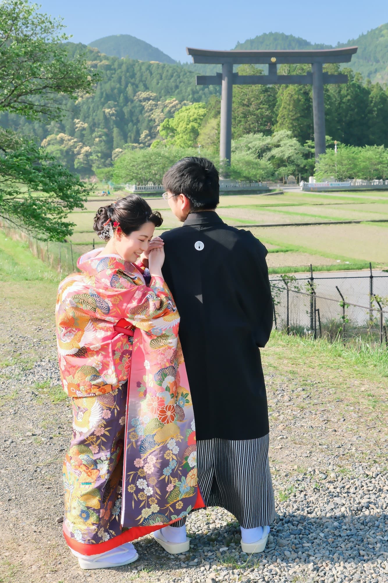 熊野本宮大社での結婚式の写真