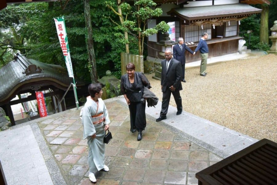 往馬大社での神前結婚式の写真