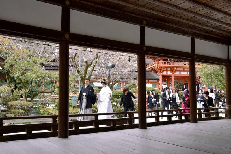 上賀茂神社での神前結婚式の写真