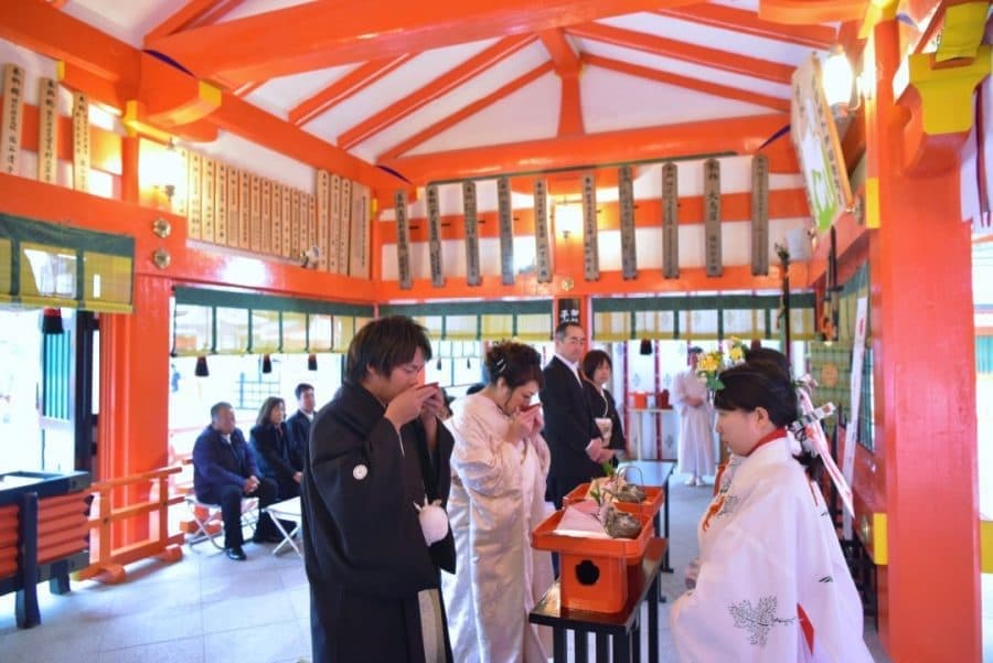 熊野速玉大社の結婚式の花嫁