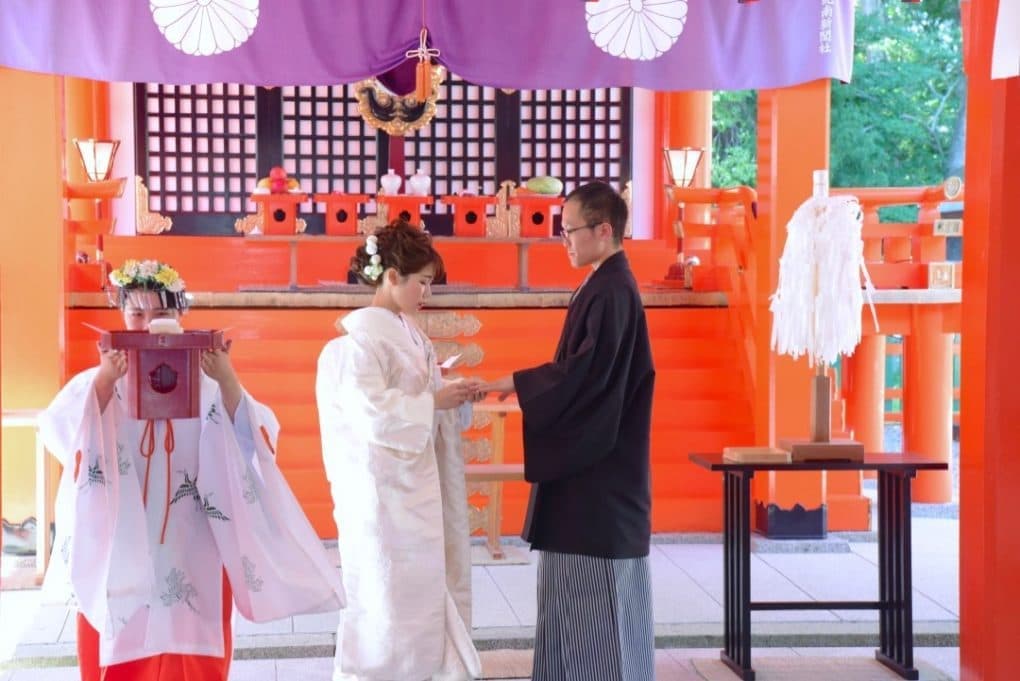 熊野速玉大社で神前結婚式の写真