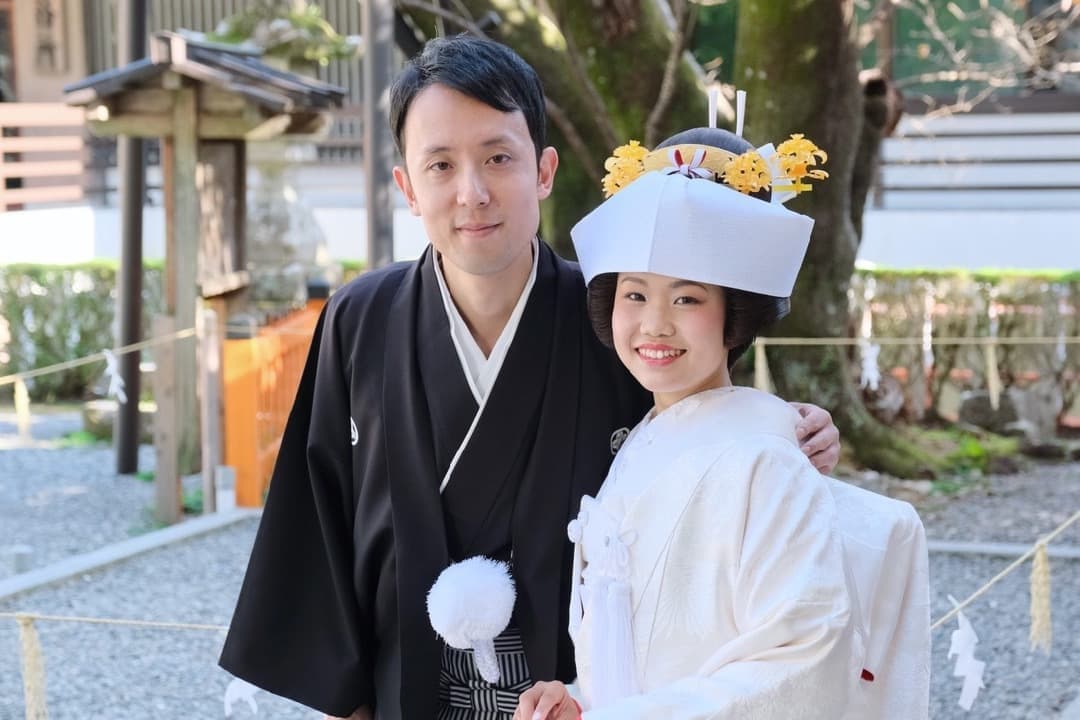 熊野那智大社での神前結婚式の写真