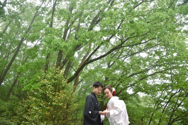 自然社本宮の結婚式の白無垢花嫁