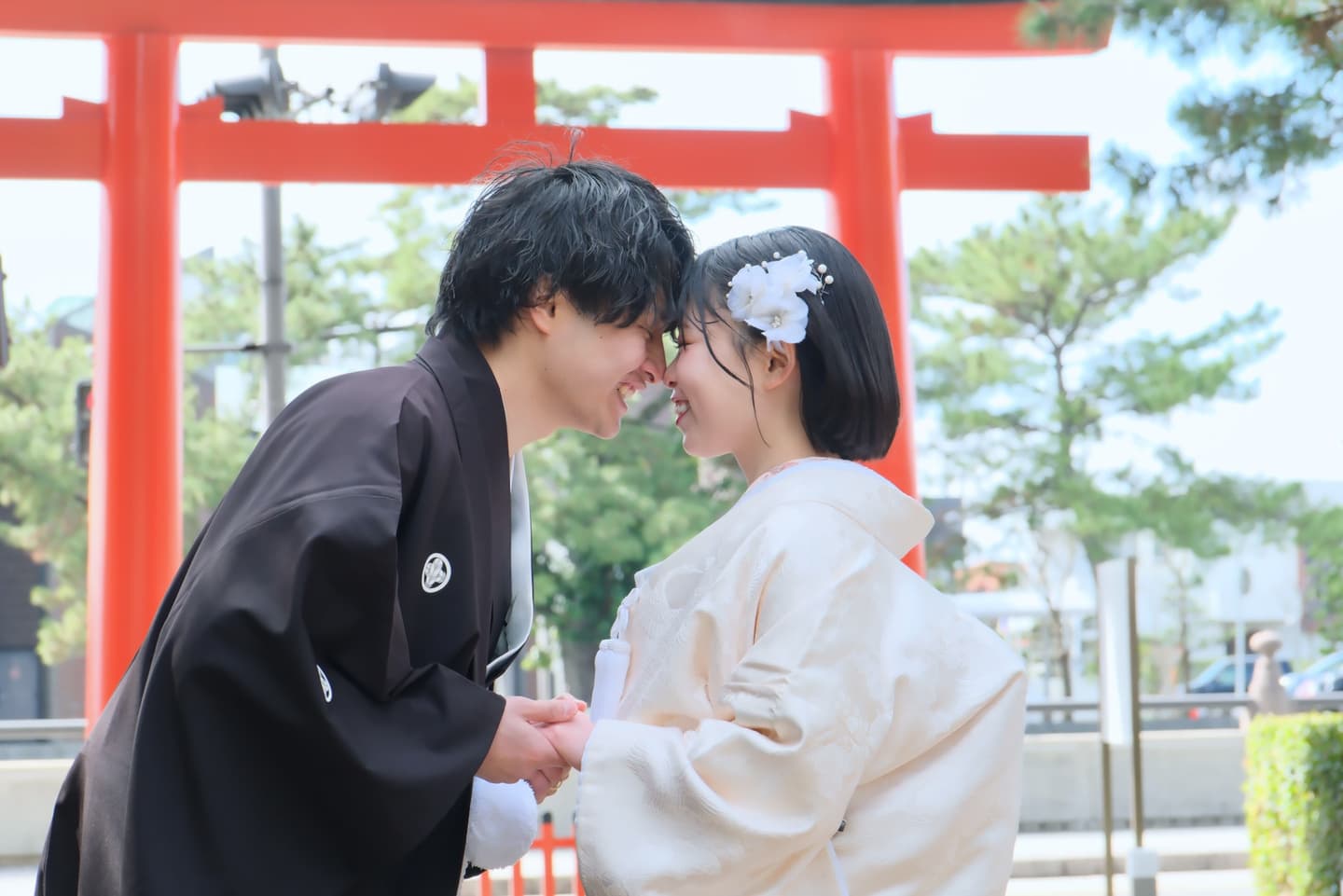 玉津島神社での和装着物結婚式の写真