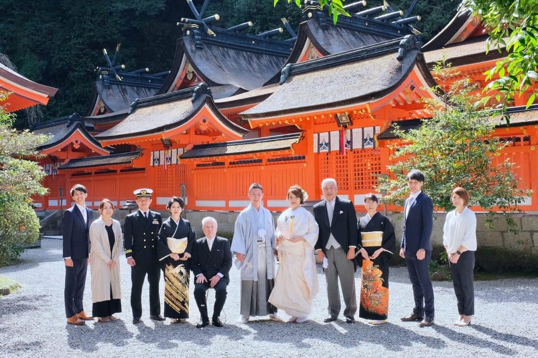 熊野那智大社の神前結婚式の写真