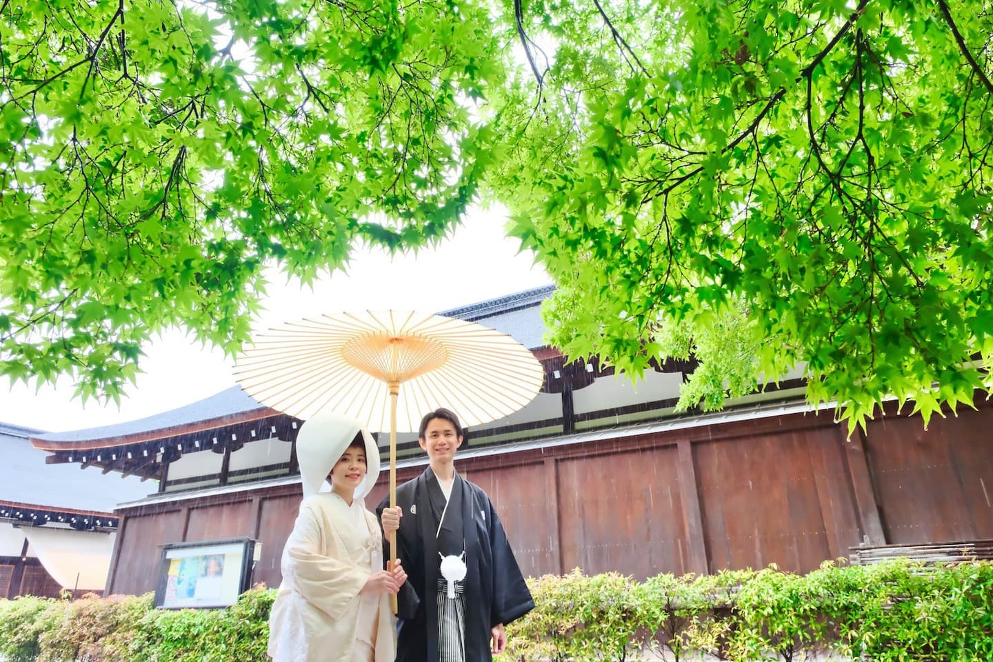 下鴨神社での神前結婚式の写真
